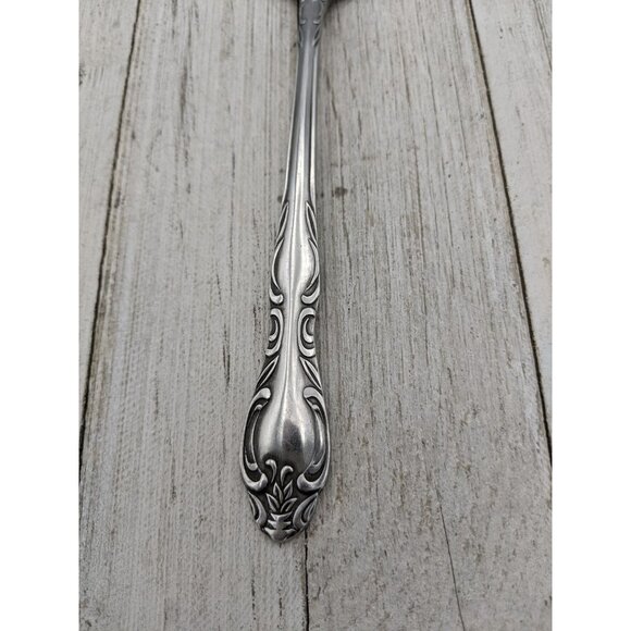 Ekco Eterna CARDIFF Scroll Stainless Steel Flatware Serving Spoon 8 1/4" - Picture 2 of 7